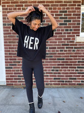 Load image into Gallery viewer, I Am H.E.R. x Brunette The Label Boxy Tee
